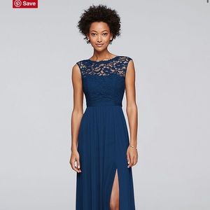 David’s Bridal lace Dress Marine